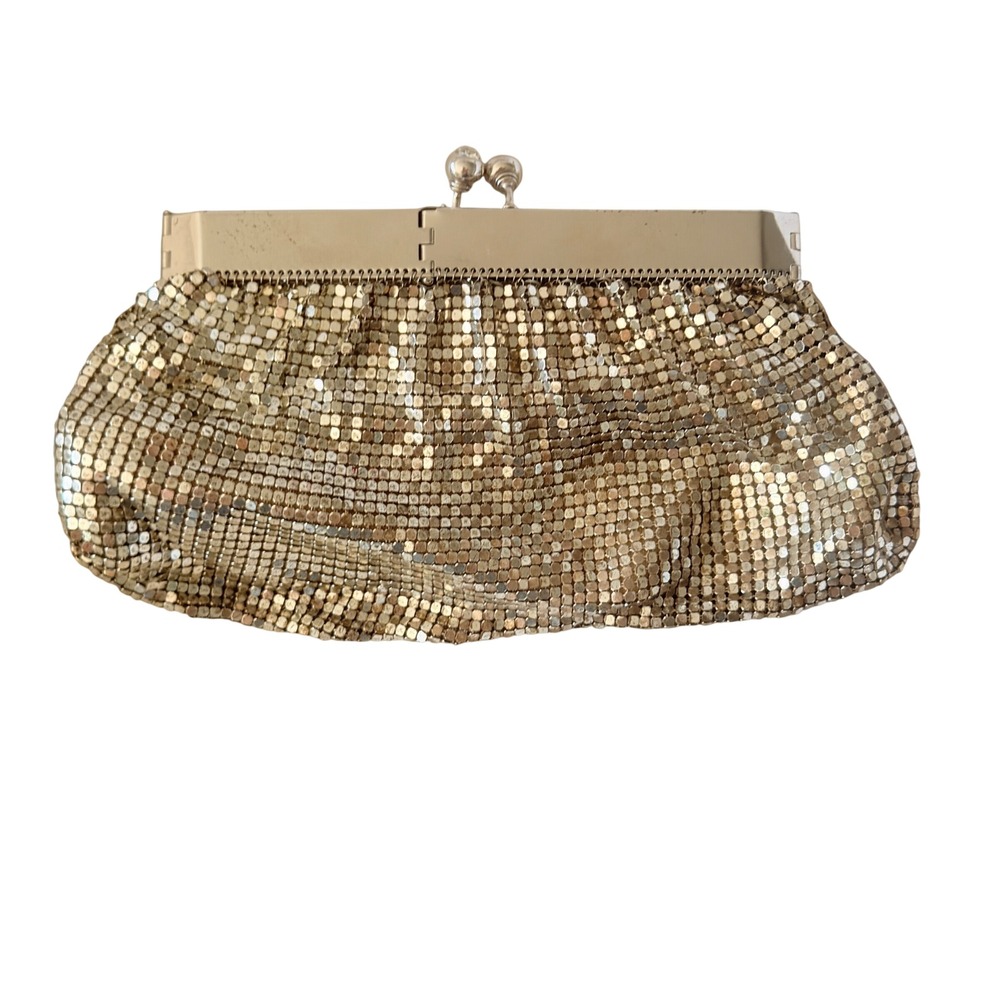 Unbranded Mesh Clutch Women Small Silver Good Vintage Y2K Evening Bag Sparkle